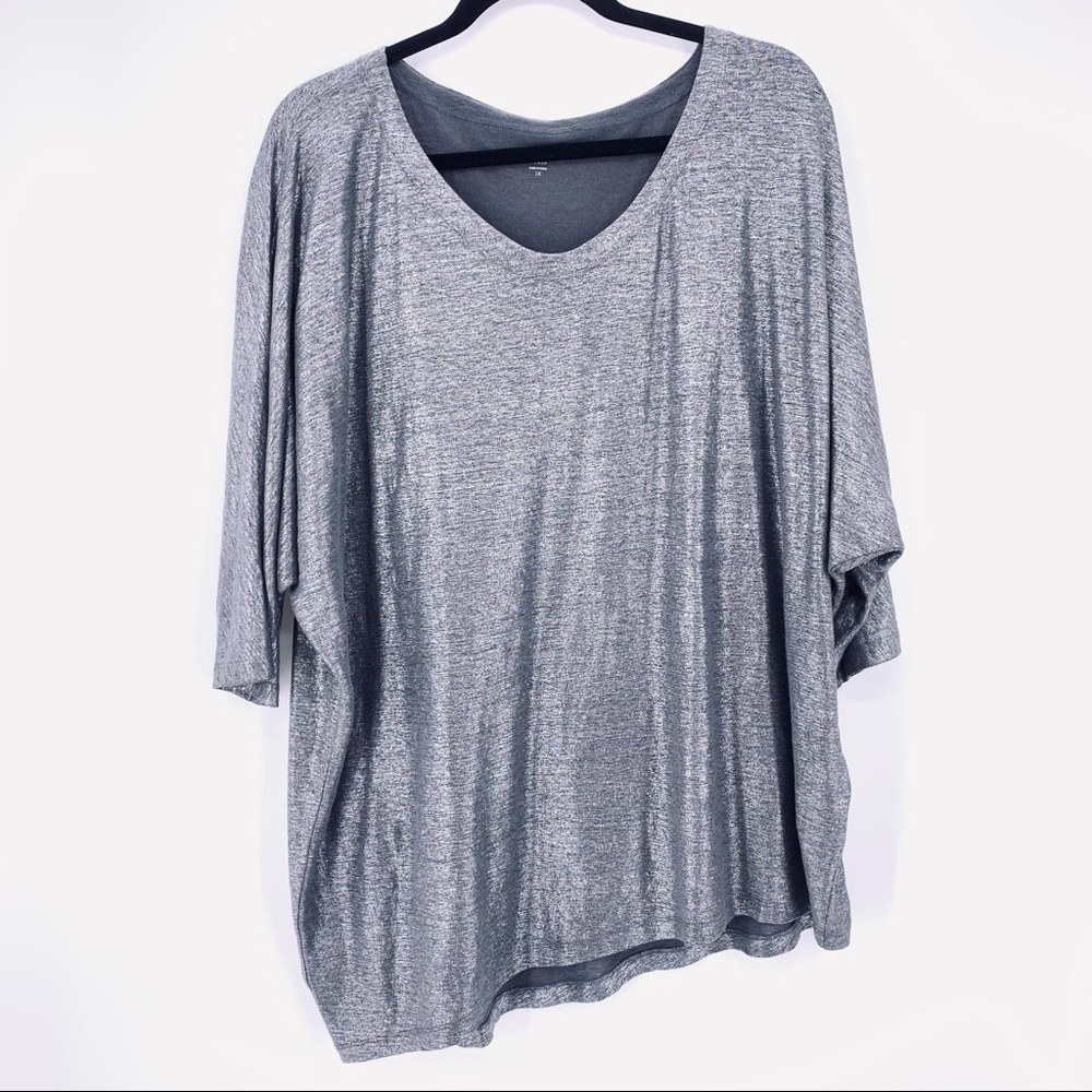 Eileen Fisher Woman 1X Asymmetrical Linen Top
